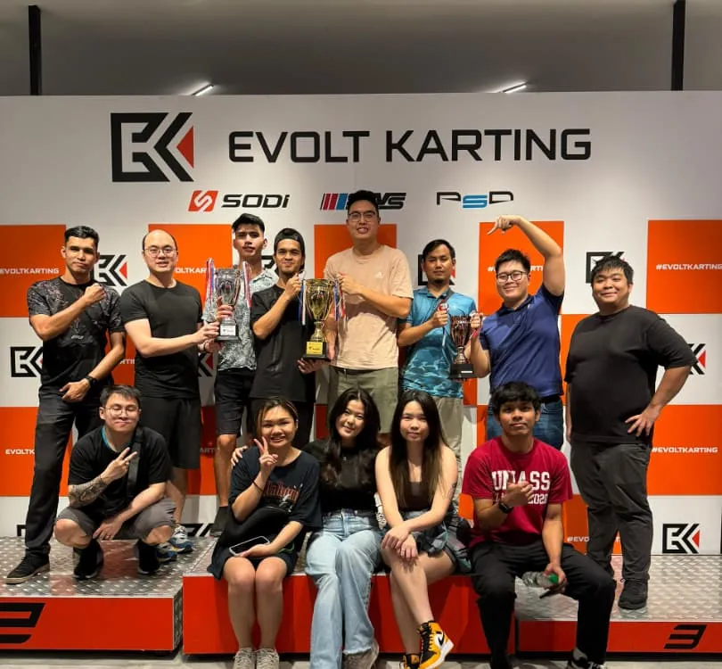 MedicalMet team at the go-kart grand prix team-building day